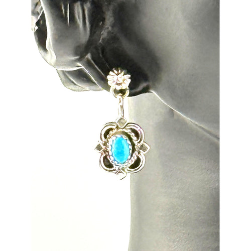 Adelarae Yazzie Navajo Sterling Kingman Earrings