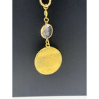 VB&Co Lord’s Prayer Gold Christian Medallion Pendant Necklace