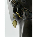 Michael Michaud Sweet Basil Single Leaf Wire Earrings