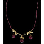 Michael Michaud 16-18" Raspberry Beaded Necklace