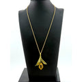 Michael Michaud Lemon Drop Leaf Pendant Necklace