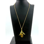 Michael Michaud Lemon Drop Leaf Pendant Necklace
