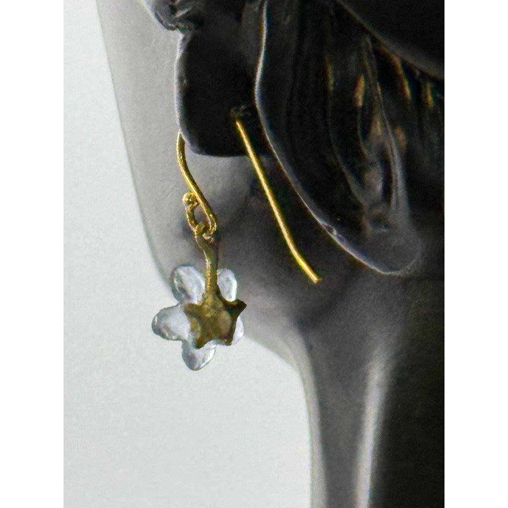 Michael Michaud Forget Me Not Single Flower Wire Earrings