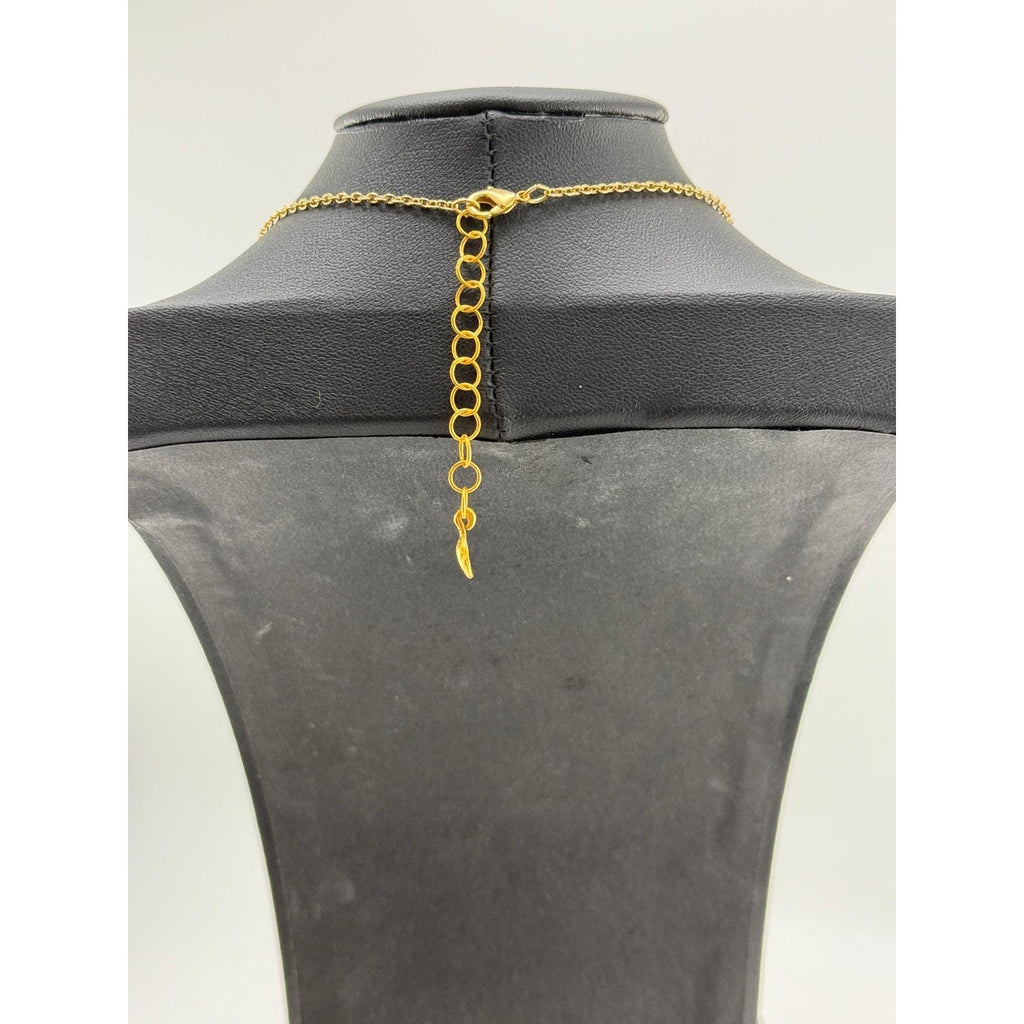 Michael Vincent Michaud 18K Gold Plated Mosaic Drop Pendant Necklace