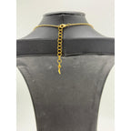 Michael Vincent Michaud 18K Gold Plated Mosaic Drop Pendant Necklace