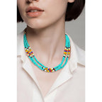 Navajo Mary W Roanhorse Multi Strand Glass Bead Choker Necklace