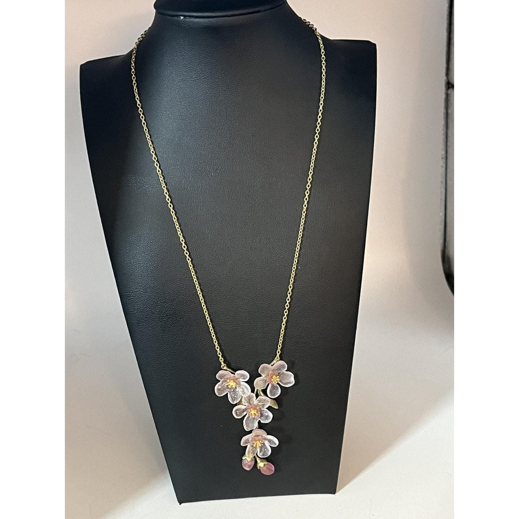 Michael Michaud Peach Blossom "Y" Necklace