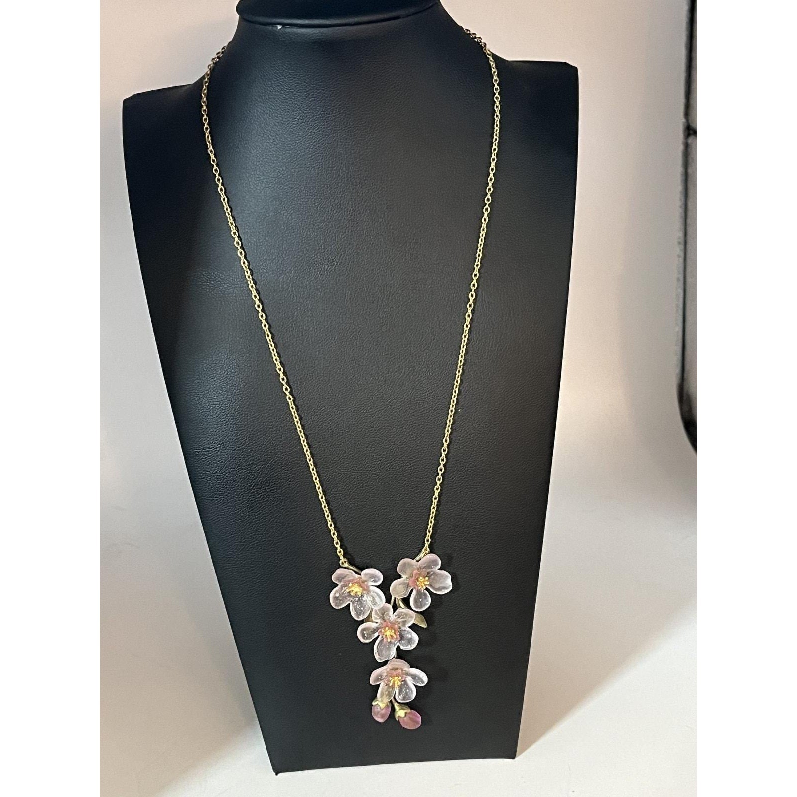 Michael Michaud Peach Blossom "Y" Necklace