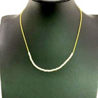Catherine Weitzman White Topaz Rondelle Necklace