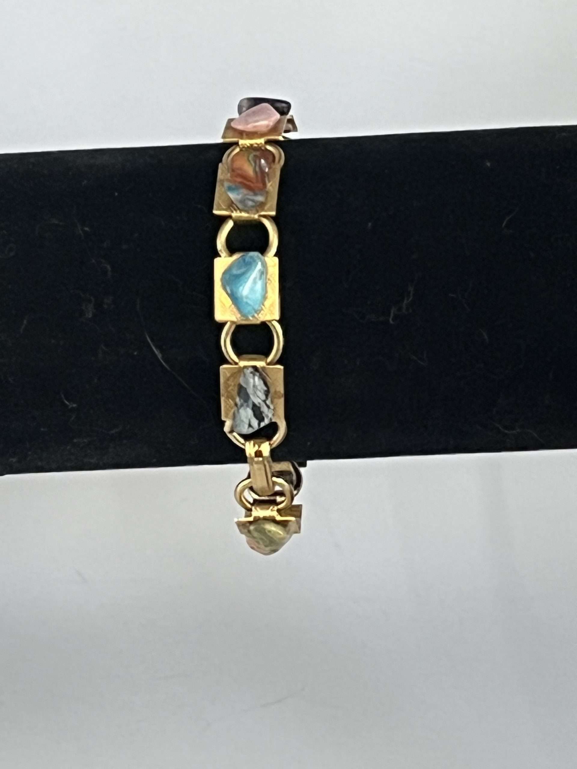 Vintage Uncut Semi-Precious Zone Bracelet