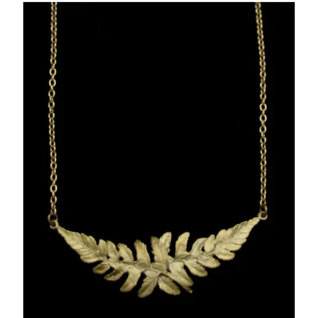 Michael Michaud Fern Leaf Pendant Necklace
