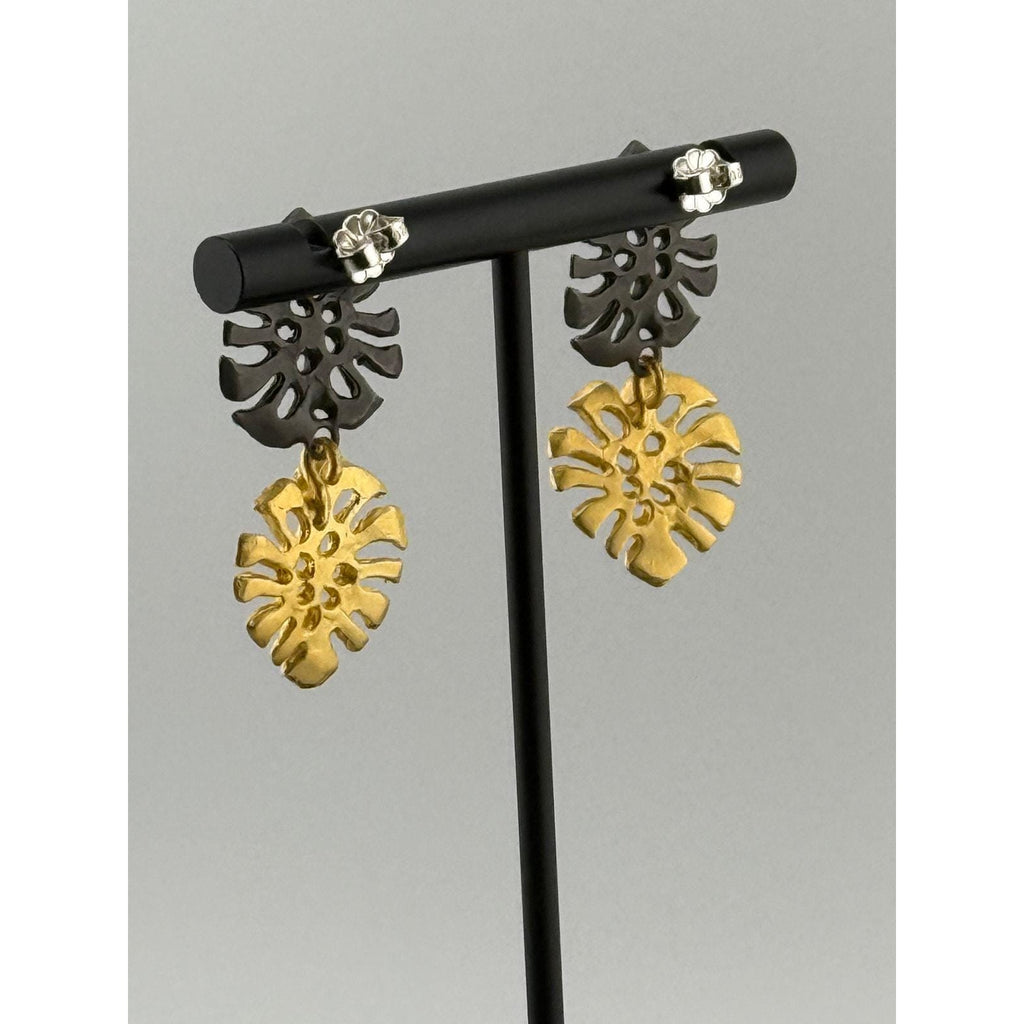Michael Michaud Monstera Dainty Post Earrings