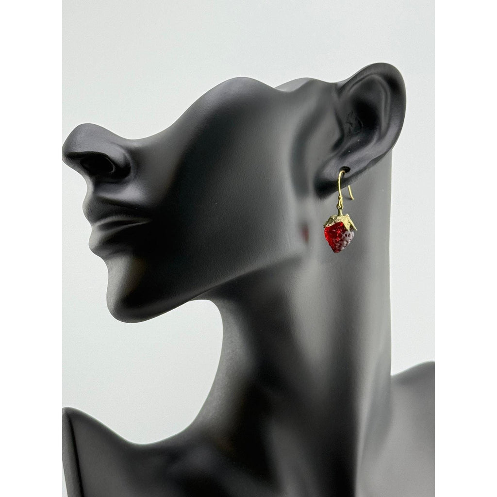 Michael Michaud Strawberry Dainty Wire Earrings
