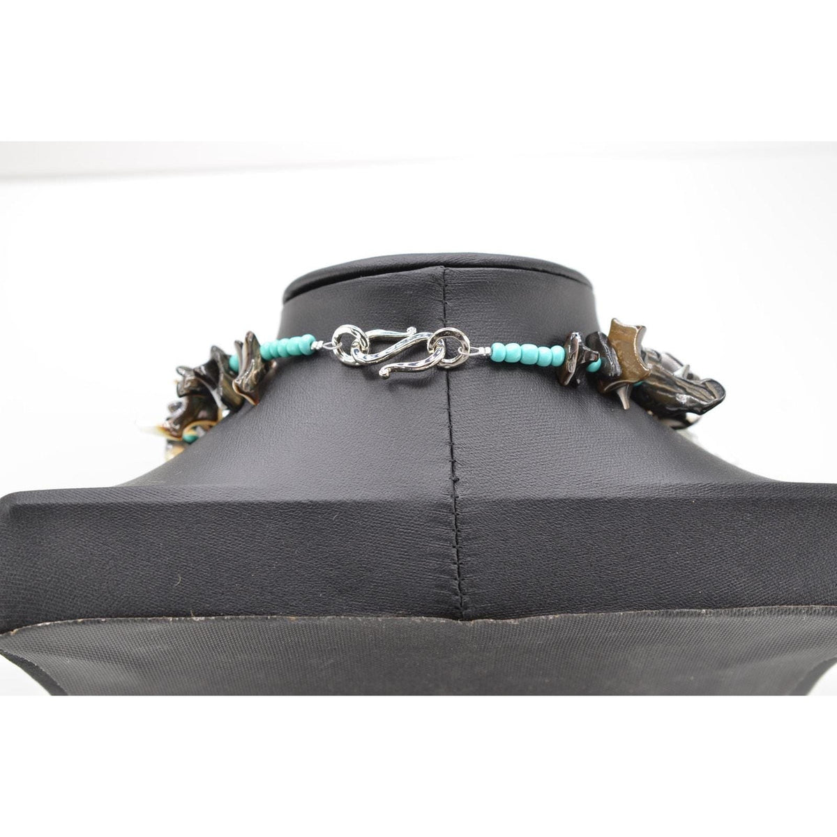 Mary W Roanhorse, Navajo Black Lip Oyster Shell, Beaded Necklace