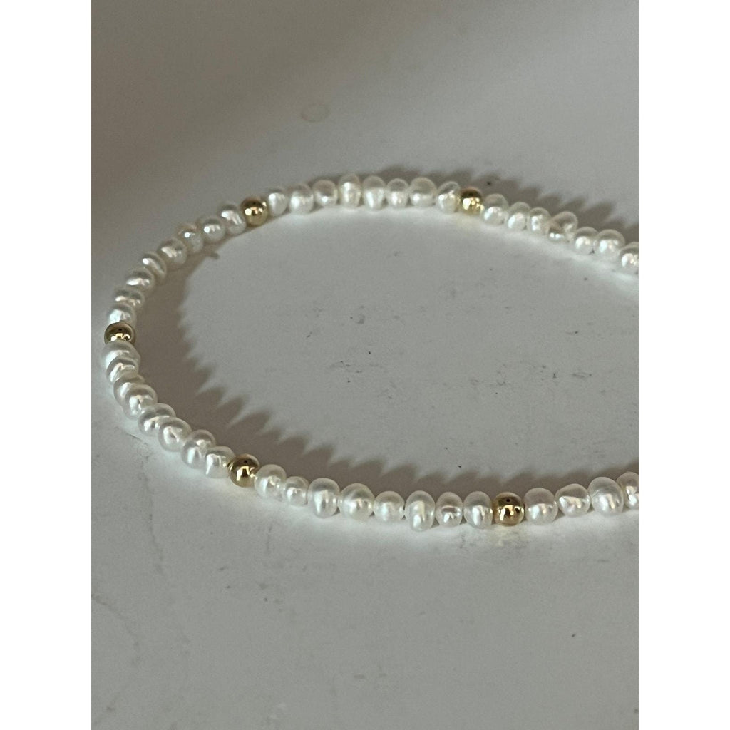 Freshwater Pearl Beaded Gold Filled Bracelet