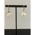 Michael Michaud White Hydrangea Wire Earrings