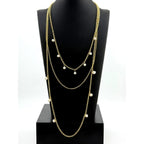 Karine Sultan Delicate Multi Layer Necklace w/ Pearl Accent