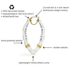 Gold & Honey Vivienne Bamboo Lucite Hoop Earrings