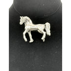 Sterling Silver Prancing Horse Brooch Pin