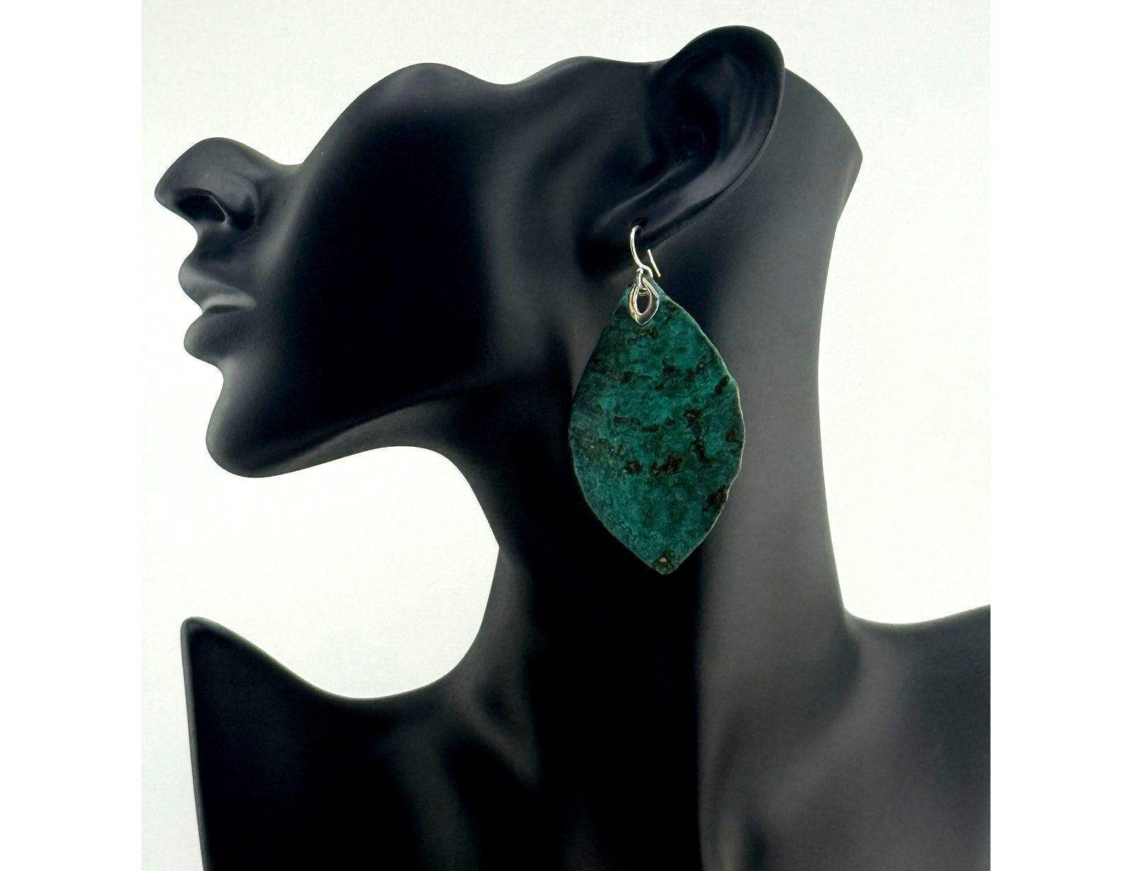 Silpada Emerald Pools Earrings, Green Patina & Sterling Silver