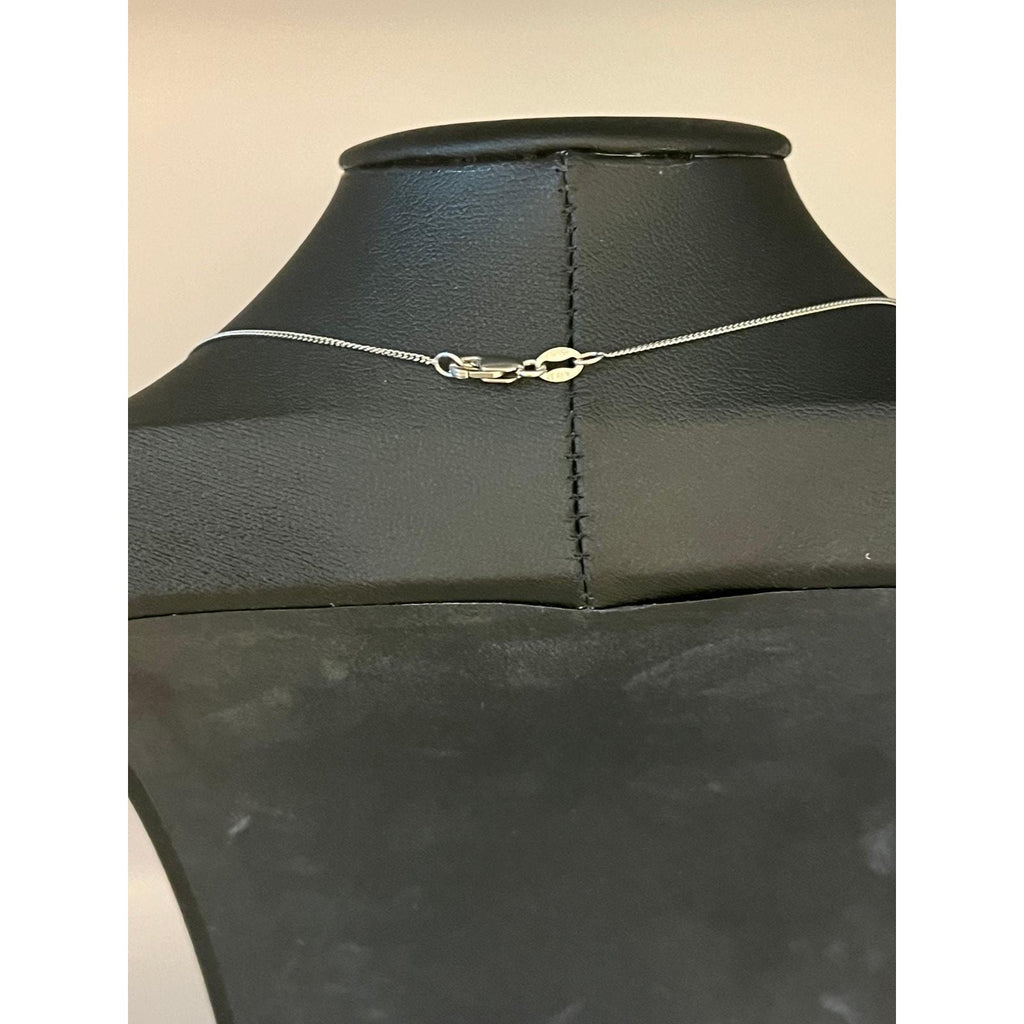 Sterling silver marcasite onyx cabochon pendant necklace