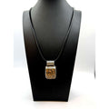 925 Sterling Silver Brown Agate Mexico TC-311 Pendant Necklace