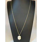 Baroque Pearl Square Pendant Necklace