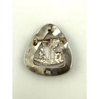 Vintage Sterling Silver Man and Llama Brooch Pendant