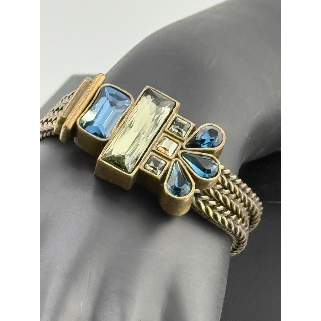Silpada KR Brass & Swarovski Crystal Multi-Color Bracelet