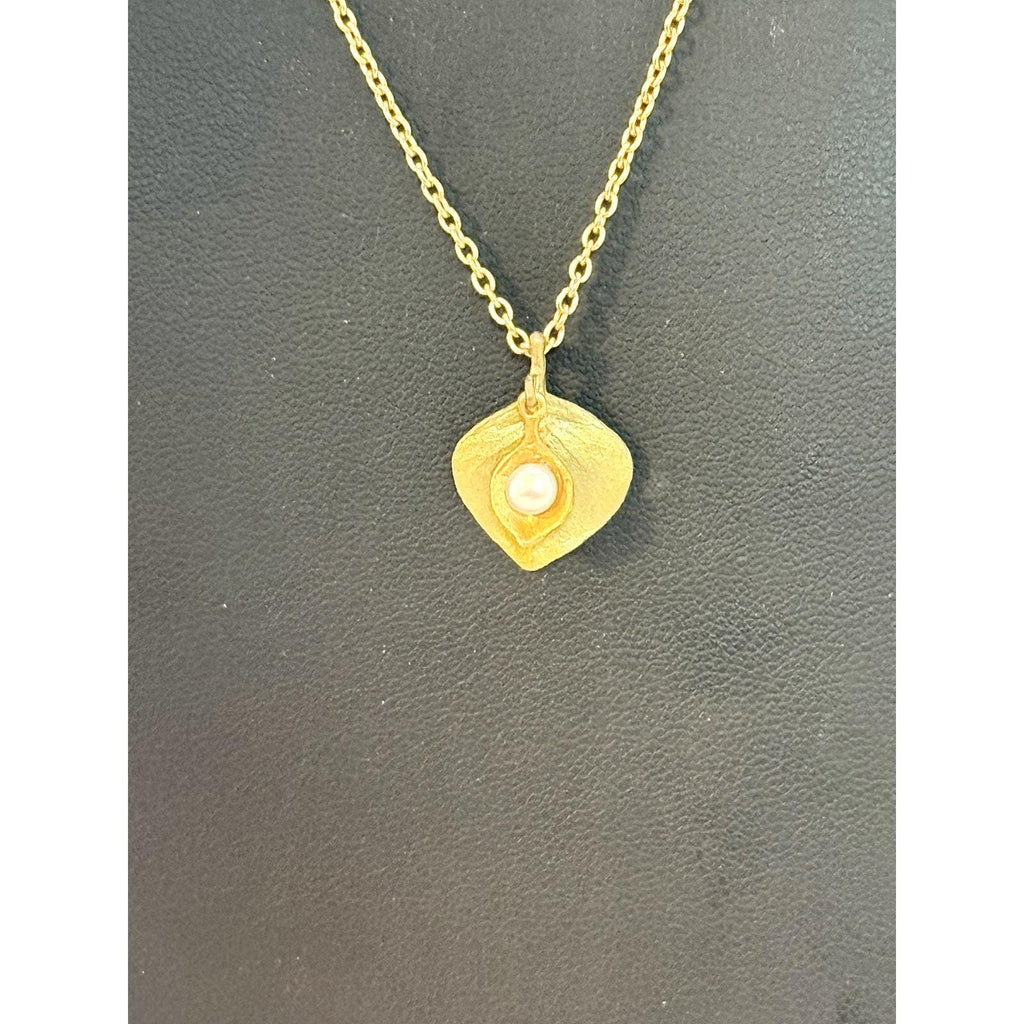 Michael Michaud Round Leaf Eucalyptus Pendant Necklace