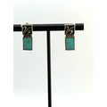 Beautiful Sterling Silver Geometric Blue Howlite Dangle Earrings