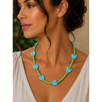 Carved Howlite Butterfly Necklace Navajo Mary Winona Roanhorse