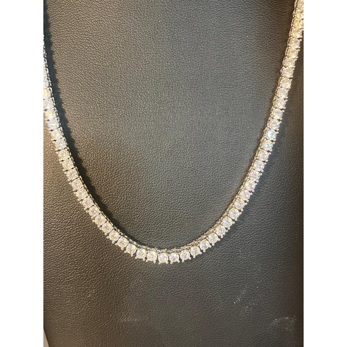 925 Sterling Silver Rhodium Plated Sahira 16 inch CZ Necklace - Sarasotabydesign