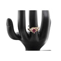 925 Sterling Silver Ruby & Quartz Ring Size 7