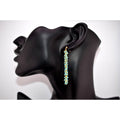Catherine Weitzman Gold Filled Turquoise Fringe Dangle Earrings