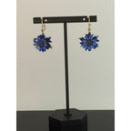Michael Michaud Cornflower Blue Dangle Wire Earrings