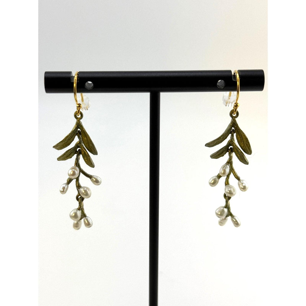 Michael Michaud Garden Vine Long Dangle Wire Earrings