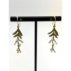 Michael Michaud Garden Vine Long Dangle Wire Earrings