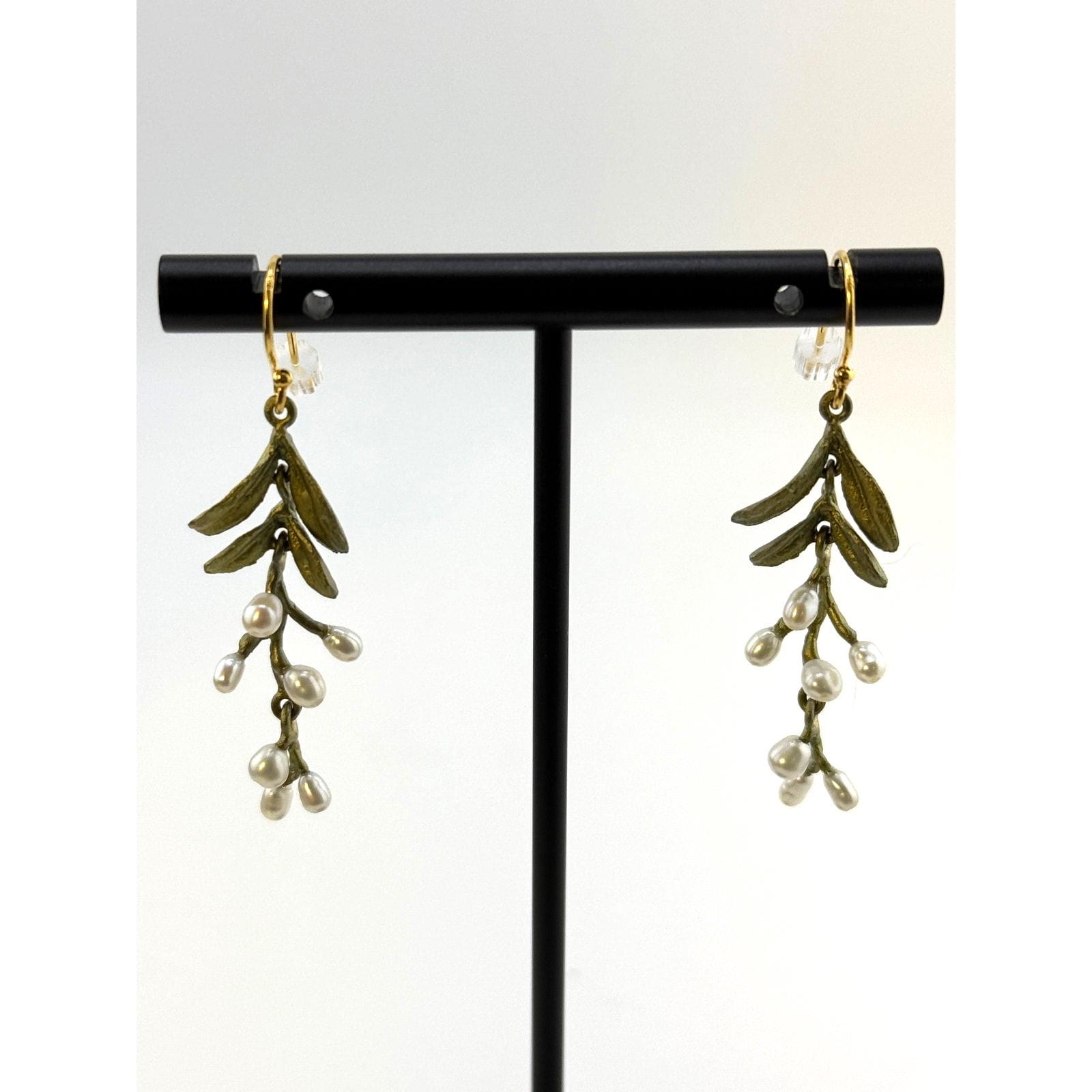Michael Michaud Garden Vine Long Dangle Wire Earrings