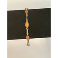 950 Sterling silver marquise shape bezel set jasper bracelet - Sarasotabydesign