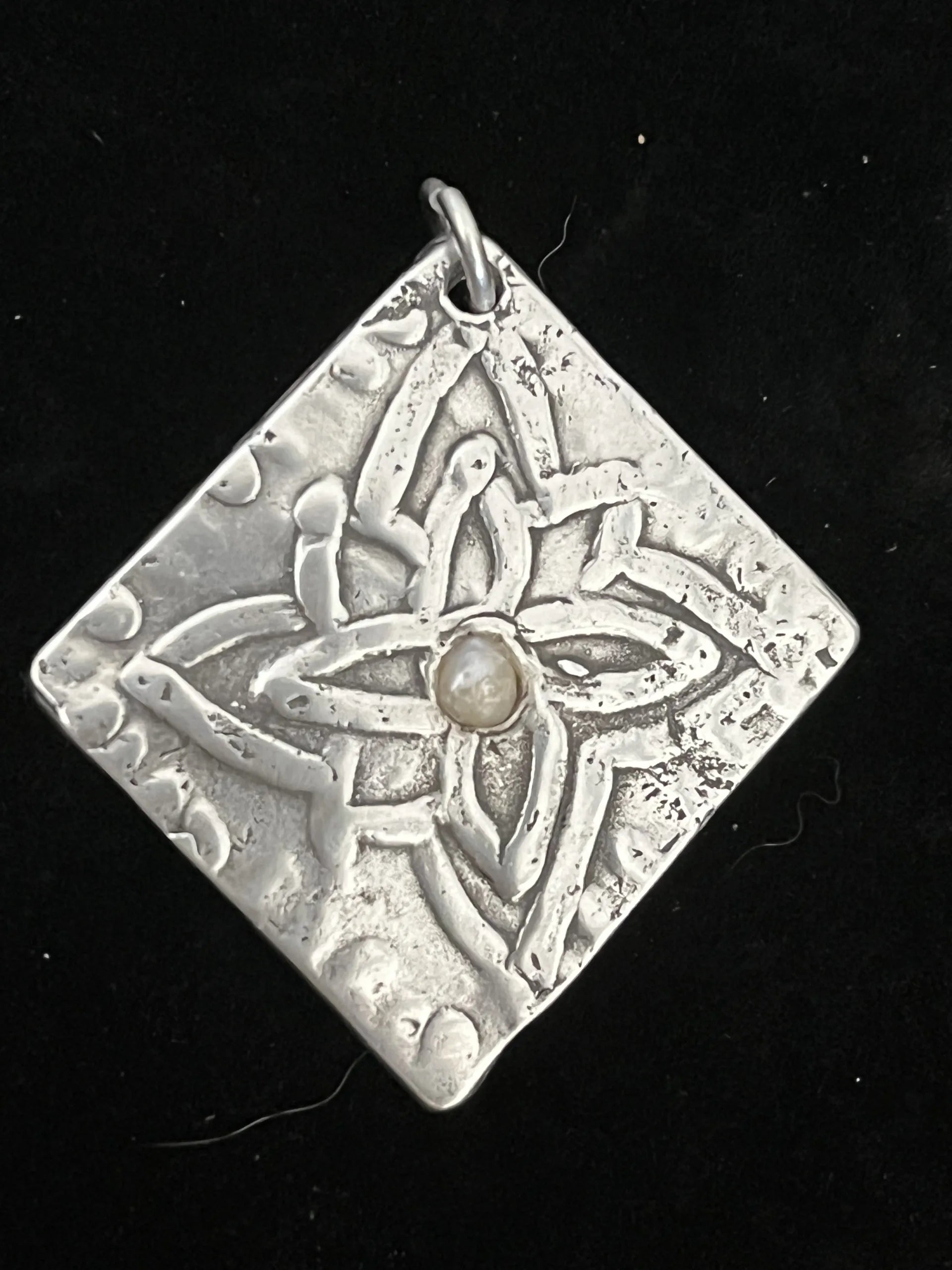 Nadine Leo Mississippi River Pearl Co Sterling Silver Pearl Pendant