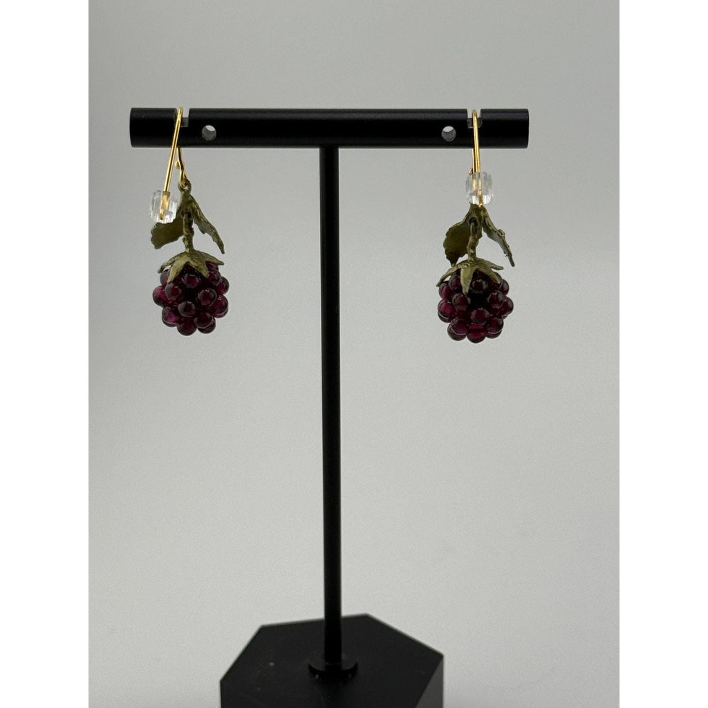 Michael Michaud Raspberry Drop Wire Earrings