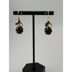 Michael Michaud Raspberry Drop Wire Earrings