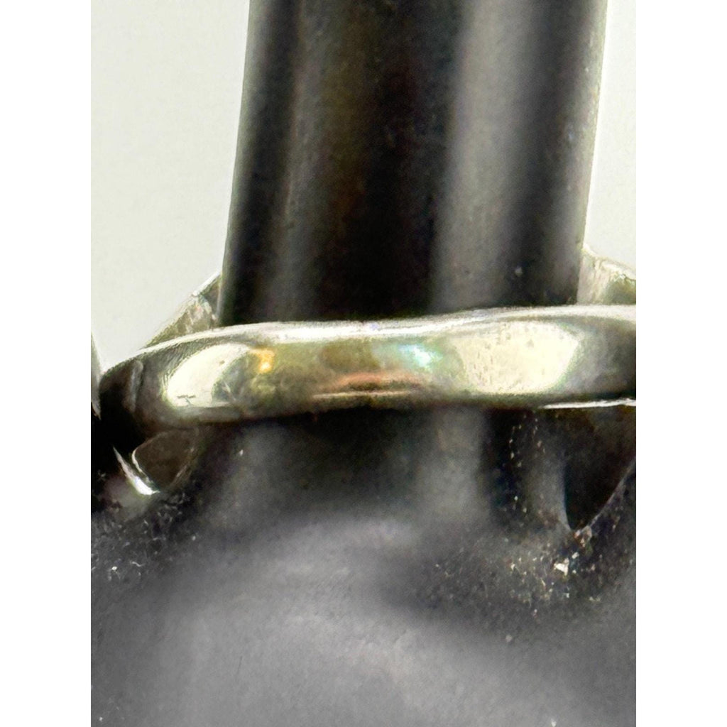 Vintage Melinda Lucas Hopi Sterling Silver Turquoise Size 11 Ring
