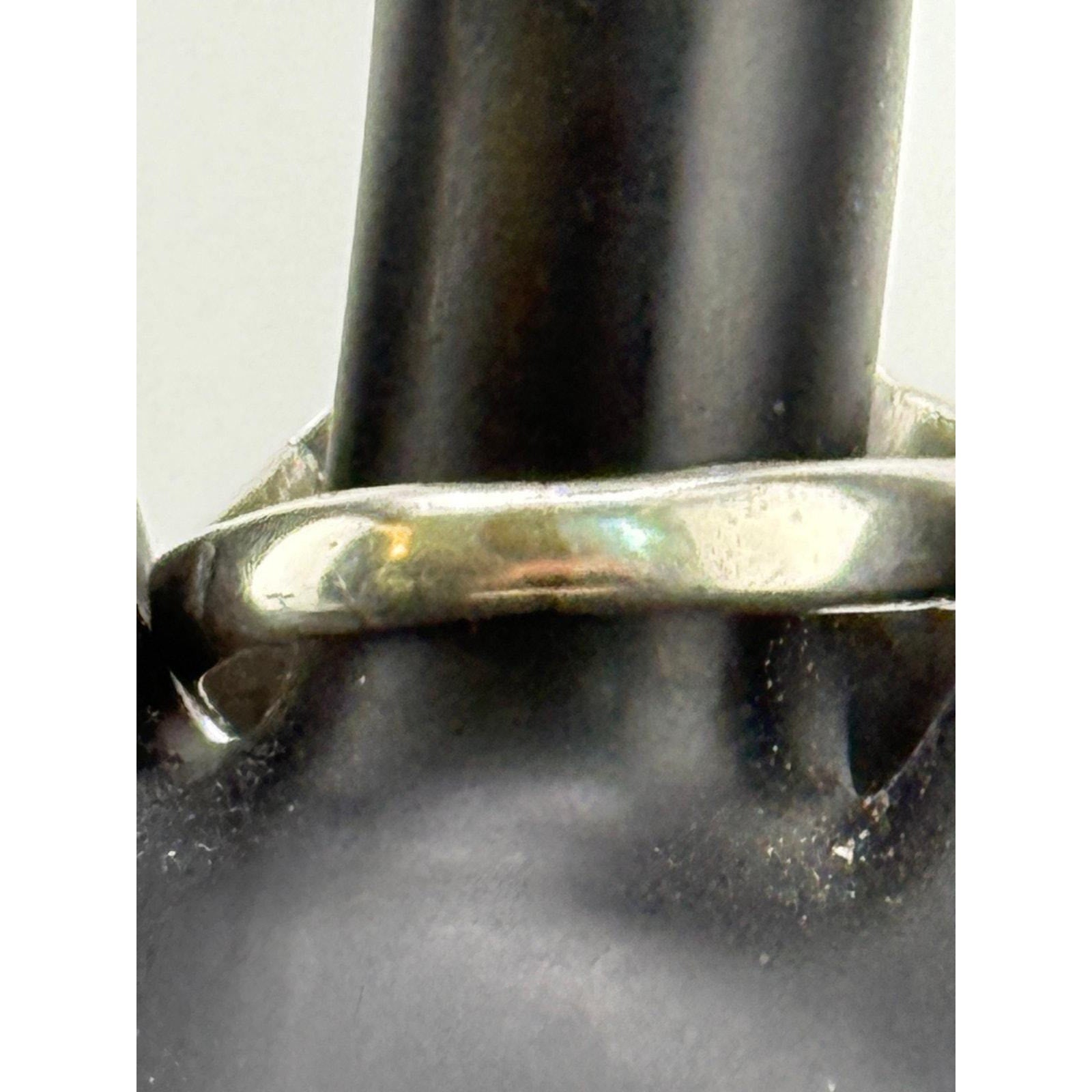 Vintage Melinda Lucas Hopi Sterling Silver Turquoise Size 11 Ring
