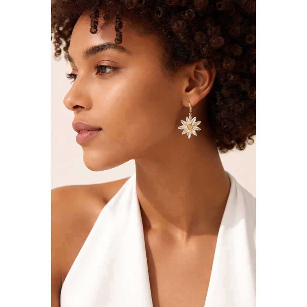 Michael Michaud Edelweiss Dangle Wire Earrings