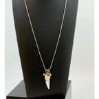 Vintage Sterling Silver Mother of Pearl Pendant Necklace