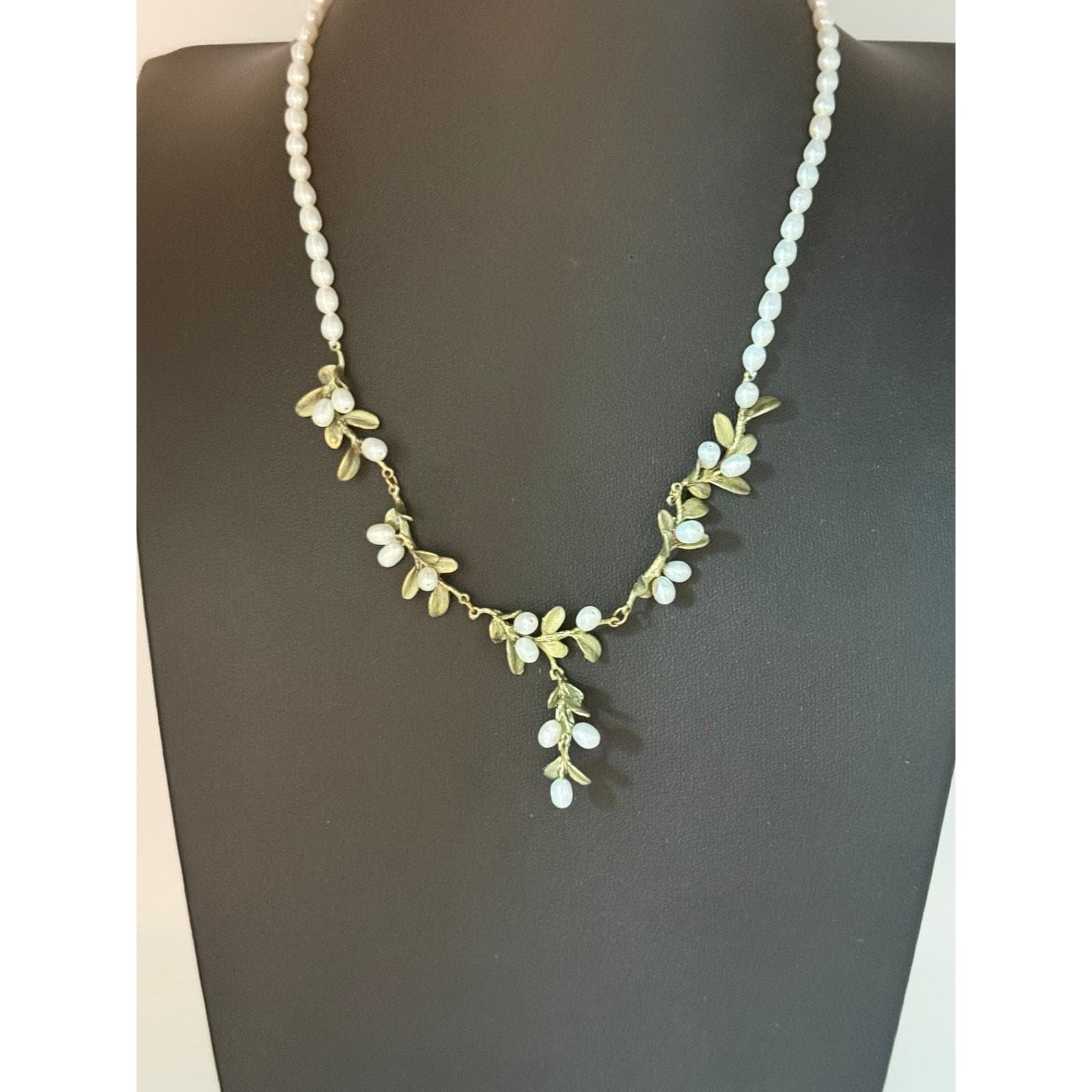 Michael Michaud Boxwood Pearls and Pendant Necklace
