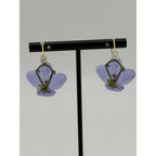 Michael Michaud Purple African Violet Wire Earrings