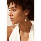 Michael Michaud White Lily of the Valley Wire Earrings